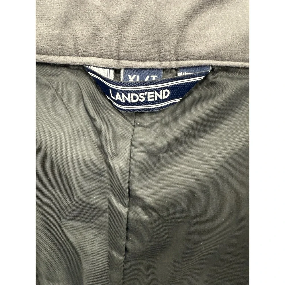 Lands' End Men's XL Tall Rain Pants Waterproof Nylon Black Zip‎ Pockets